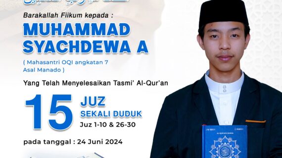 Tasmi Qur’an 15 juz Sekali Duduk Ananda Muhammad Syachdewa